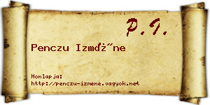 Penczu Izméne névjegykártya